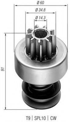 BOSCH 2006209436 Привід із механізмом вільного ходу, стартер