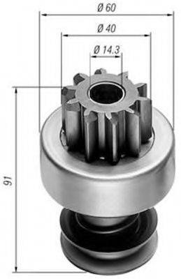 BOSCH 2006209435 Привід із механізмом вільного ходу, стартер