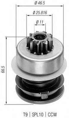 BOSCH 1006209104 Привід із механізмом вільного ходу, стартер