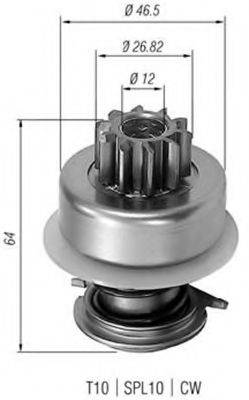 BOSCH 1006209437 Привід із механізмом вільного ходу, стартер