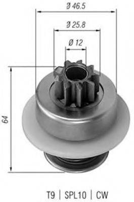 BOSCH 1006209402 Привід із механізмом вільного ходу, стартер