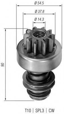 BOSCH 2006209901 Привід із механізмом вільного ходу, стартер