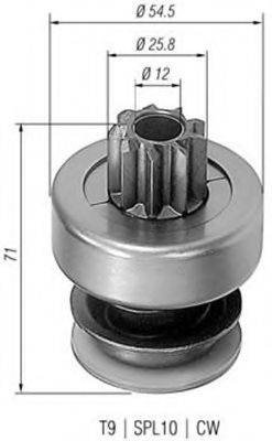 BOSCH 2006209471 Привід із механізмом вільного ходу, стартер