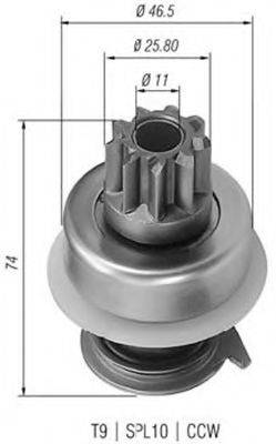 BOSCH 1006209423 Привід із механізмом вільного ходу, стартер