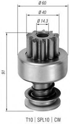 BOSCH 2006209345 Привід із механізмом вільного ходу, стартер