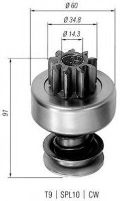 BOSCH 2006209422 Привід із механізмом вільного ходу, стартер