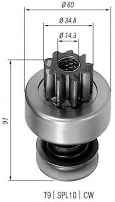 BOSCH 2006209447 Привід із механізмом вільного ходу, стартер