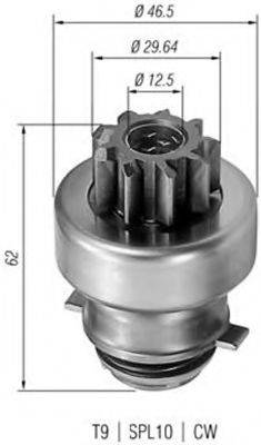 HONDA 31207-634-005 Привід із механізмом вільного ходу, стартер