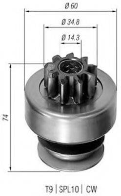 BOSCH 2006209469 Привід із механізмом вільного ходу, стартер