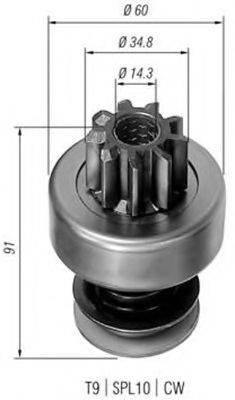 BOSCH 2006209492 Привід із механізмом вільного ходу, стартер
