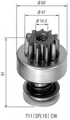 BOSCH 2006209438 Привід із механізмом вільного ходу, стартер