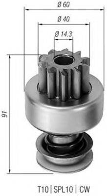 BOSCH 2006209532 Привід із механізмом вільного ходу, стартер