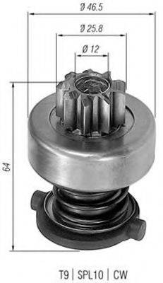 BOSCH 1006209500 Привід із механізмом вільного ходу, стартер