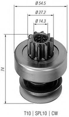 BOSCH 2006209431 Привід із механізмом вільного ходу, стартер