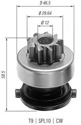 BOSCH 1006209554 Привід із механізмом вільного ходу, стартер