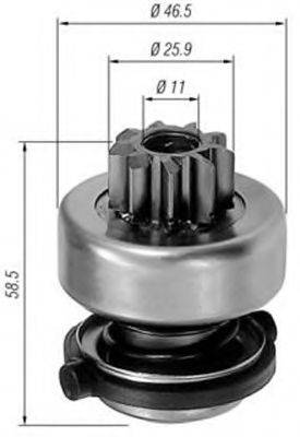 BOSCH 1006209527 Привід із механізмом вільного ходу, стартер