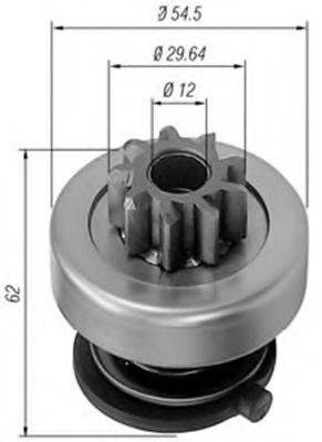 BOSCH 1006209524 Привід із механізмом вільного ходу, стартер