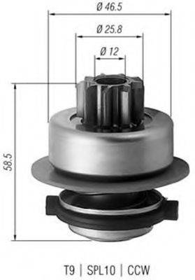 BOSCH 1006209919 Привід із механізмом вільного ходу, стартер