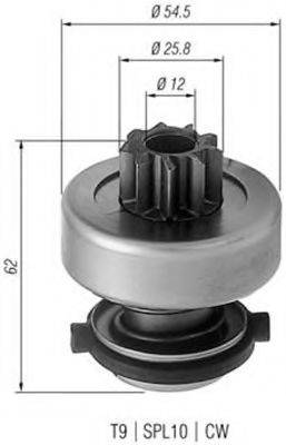 BOSCH 9001140317 Привід із механізмом вільного ходу, стартер