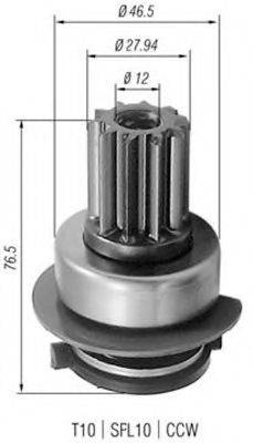 BOSCH 1006209917 Привід із механізмом вільного ходу, стартер