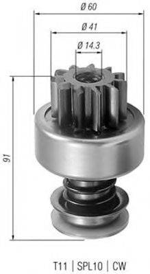 BOSCH 2006209537 Привід із механізмом вільного ходу, стартер