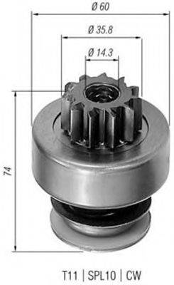 BOSCH 2006209465 Привід із механізмом вільного ходу, стартер