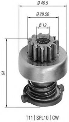 BOSCH 1006209555 Привід із механізмом вільного ходу, стартер