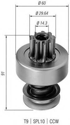 BOSCH 2006209434 Привід із механізмом вільного ходу, стартер