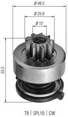 BOSCH 1006209580 Привід із механізмом вільного ходу, стартер