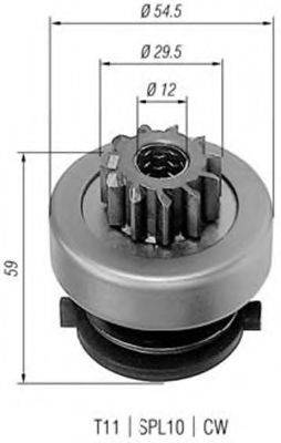 BOSCH 1006209541 Привід із механізмом вільного ходу, стартер