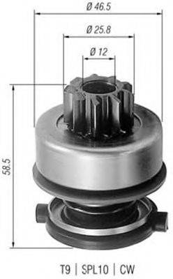 BOSCH 1006209564 Привід із механізмом вільного ходу, стартер