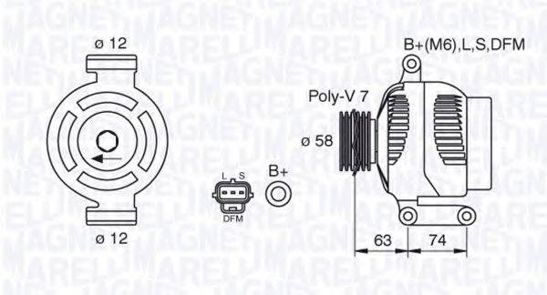 MAGNETI MARELLI MAN885 Генератор