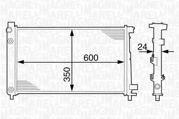 MAGNETI MARELLI 350213823000 Радіатор, охолодження двигуна