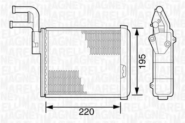 MAGNETI MARELLI BR070 Теплообмінник, опалення салону