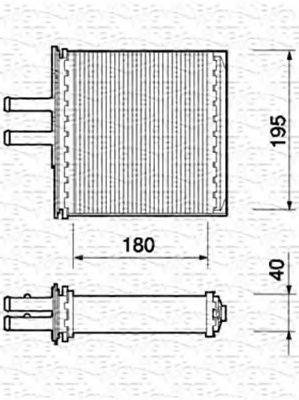 MAGNETI MARELLI BR160 Теплообмінник, опалення салону
