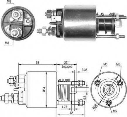 MAGNETI MARELLI 63222889 Тягове реле, стартер