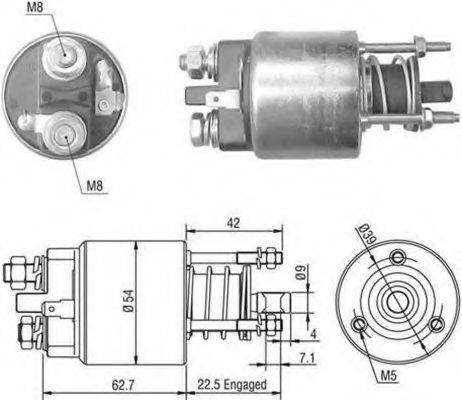 MAGNETI MARELLI 63101007 Тягове реле, стартер